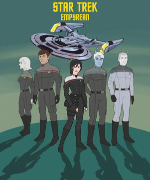 STO crew in &#39;Star Trek: TAS&#39; style - Art by Jazz Lirag/foodcu_be